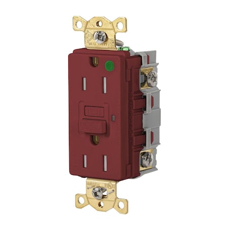 Bryant GFCI Receptacle 15A 125VAC COMM HG TRWR GFR RED GFRTW82R